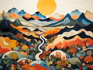 Vibrant Landscape Illustration