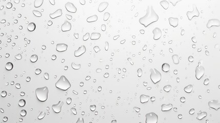 lot of raindrops on white background