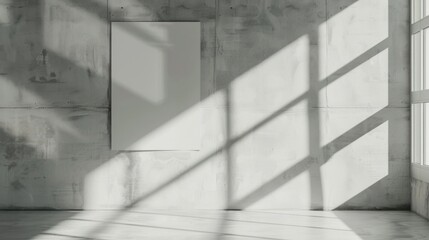 Obraz premium Shadow overlay effect background, light and shadow outside the window. Shadow overlay effect and model of natural lightning inside the room