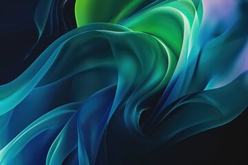 Obraz premium abstract gradient texture branding tech conference in black, blue, green hues