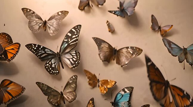 butterfly on the wall