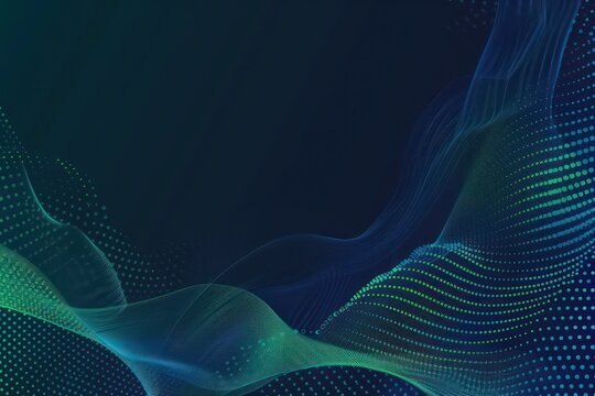 abstract gradient texture branding tech conference in black, blue, green hues - Powered by Adobe
