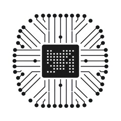 artificial intelligence-based logo with circular appearance