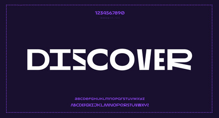 Vector minimal modern alphabet fonts typography minimal urban digital fashion future creative logo font vector illustration
