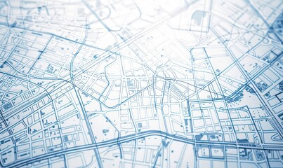 Fototapeta na wymiar city map, transport infrastructure schemes, digital thin lines, geometric subtle elements, interface-like, white background