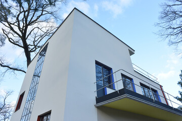 Architecture of the Masterhouse in Dessau, Germany