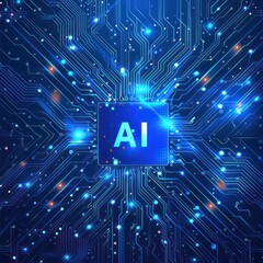 artificial intelligence circuit board illustrated