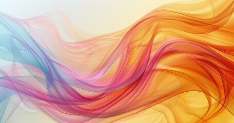 serene colorful wave art