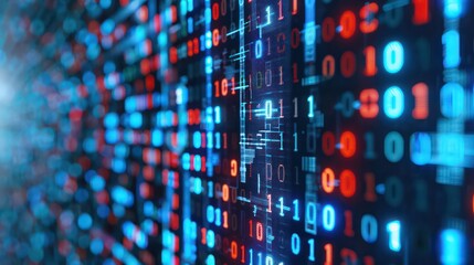 digital binary encrypted code matrix background