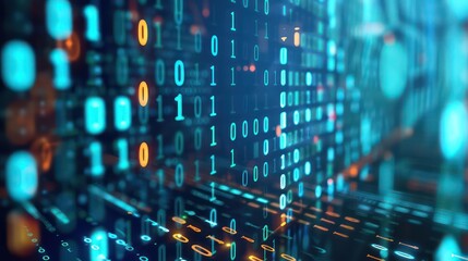 digital binary encrypted code matrix background