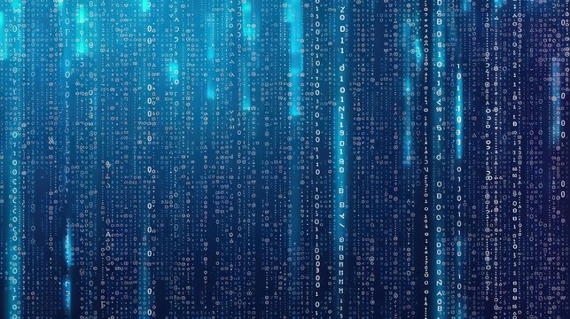 digital binary encrypted code matrix background