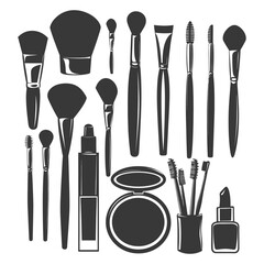 Silhouette makeup tool and equipment black color only