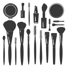 Silhouette makeup tool and equipment black color only