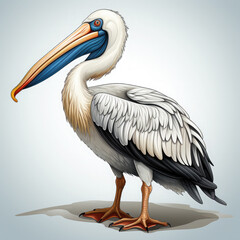 Watercolor Pelican vector, clipart Illustration, Generative Ai