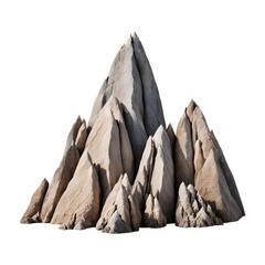 Sharp Rocks on the Mountain Isolated on Transparent Background