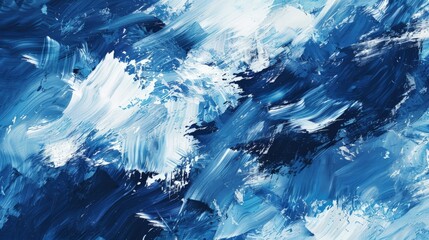 artistic blue paint strokes design