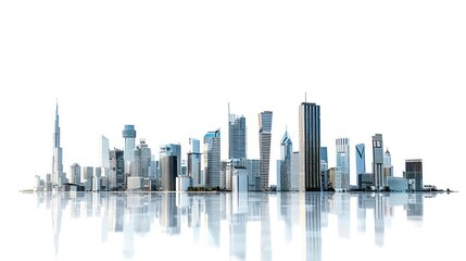 Fototapeta premium urban skyline and modern cityscape towering skyscrapers