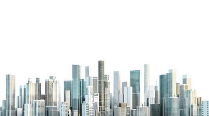 Fototapeta premium urban skyline and modern cityscape towering skyscrapers