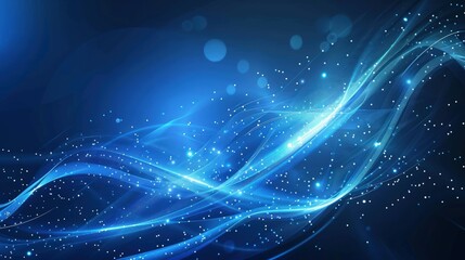 abstract blue glowing curves background