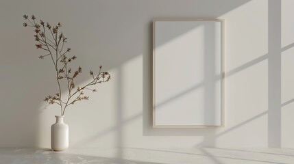blame frame for mockup, frame hanging on a wall, beautiful, white space in frame, do not block frame