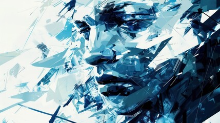 expressive illustrated painting in a abstract backdrop scene