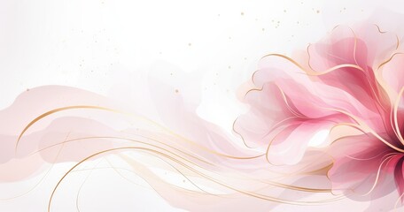 elegant pink floral watercolor design