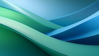 Smooth gradients in a minimalist geometric layout, shades of blue and green, clean