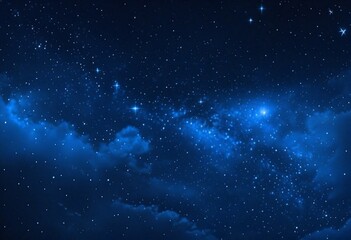 Naklejka premium Starry Night Vision: Nebulae, Stars, and Celestial Beauty