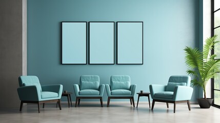Fototapeta premium beautiful interior in minimal style