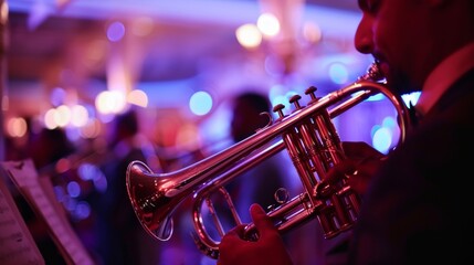 The soft sound of jazz music fills the air transporting guests back in time to a more gl and rebellious era. - obrazy, fototapety, plakaty