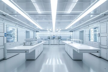 Naklejka na ściany i meble a scientific lab with scientists