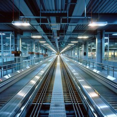 Obraz premium baggage handling system at international airport