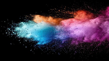 abstract artistic color powder explosion background