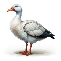Naklejka premium Watercolor Goose vector, clipart Illustration, Generative Ai