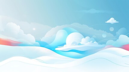 cloud data website background, light blue, use of bright colors