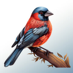 Watercolor Finch vector, clipart Illustration, Generative Ai