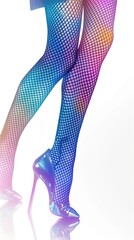 fashion electric halftone pattern on a white background