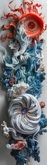 Fototapeta premium Owl Mask in Glass Background Generative AI