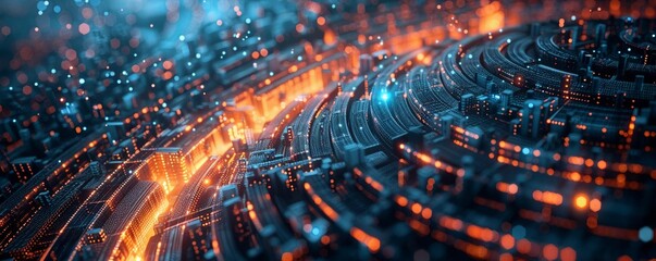 Bring to life the concept of new language forms with a compelling visual that showcases a tilted angle view Emphasize creativity and ingenuity in representing the future evolution of communication