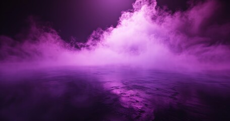 surreal purple night fog abstract art background