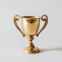 Fototapeta na wymiar trophy golden cup, in white background