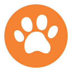 dog footprint logo vector