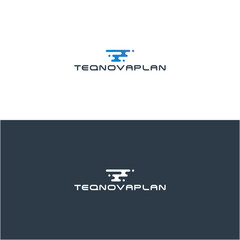letter t technology modern logo
