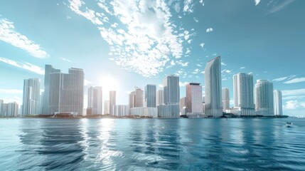 Fototapeta premium tropical city skyline