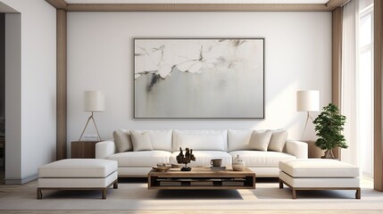 Fototapeta na wymiar beautiful paintings harmoniously integrated into the interior