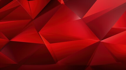luxurious red geometric triangles with light effects - obrazy, fototapety, plakaty