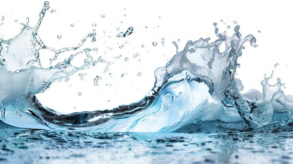 Ocean wave illustration isolated. Water wave on white background,