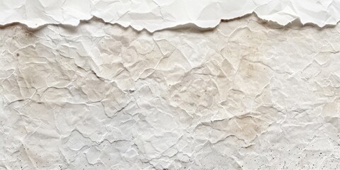 Ripped paper fragment on a white backdrop. Dynamic and artistic torn paper composition