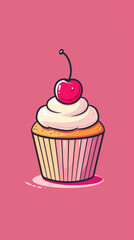 illustration of a cupcake