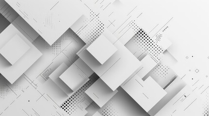 abstract white and gray geometric and halftone pattern design background